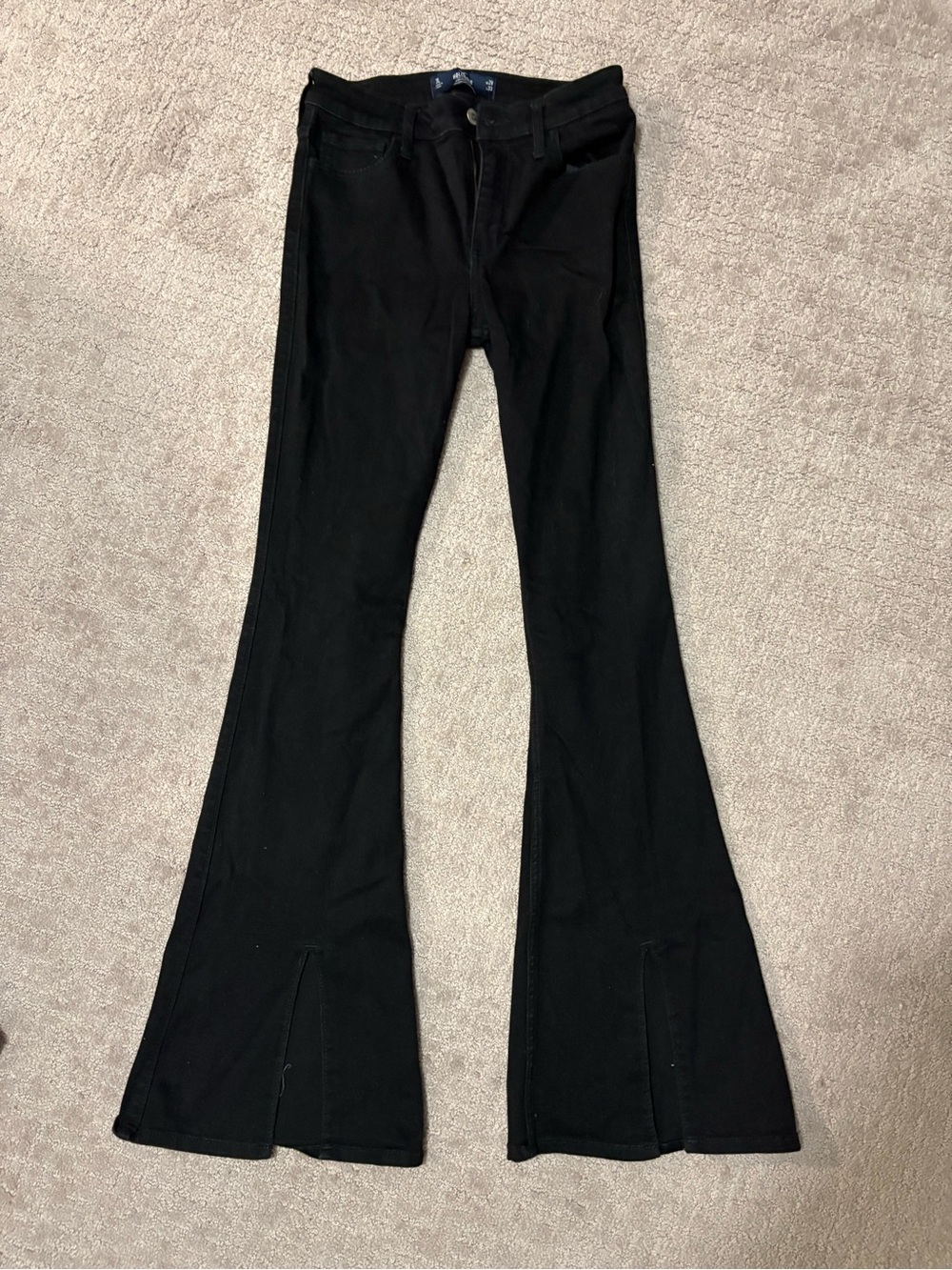 Women’s Black Flared Pants Hollister size 7 Long